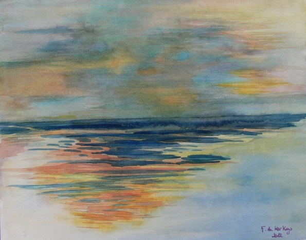 Crépuscule mer calme